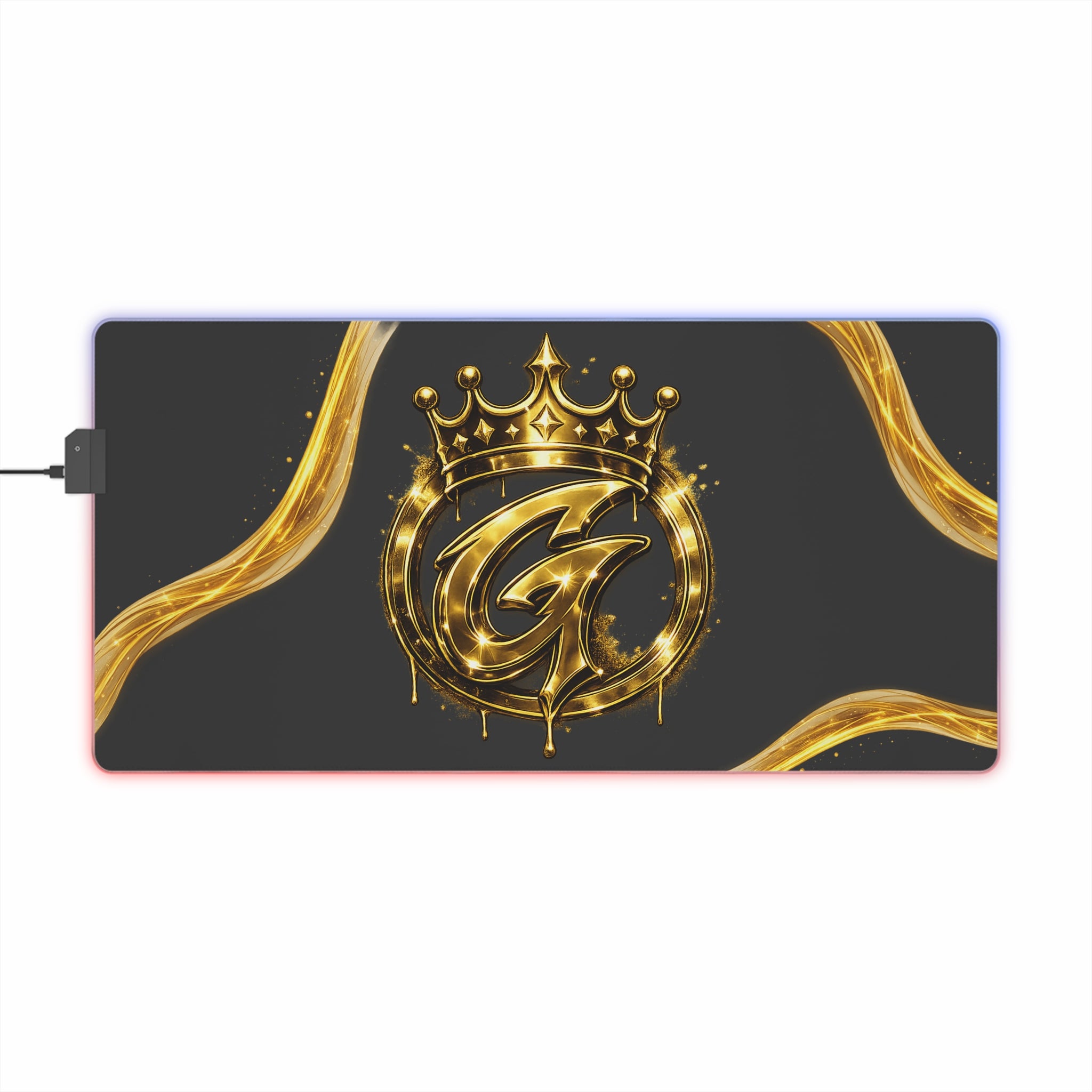 LED Gaming Mouse Pad — Goldenz Crown RGB Desk Mat