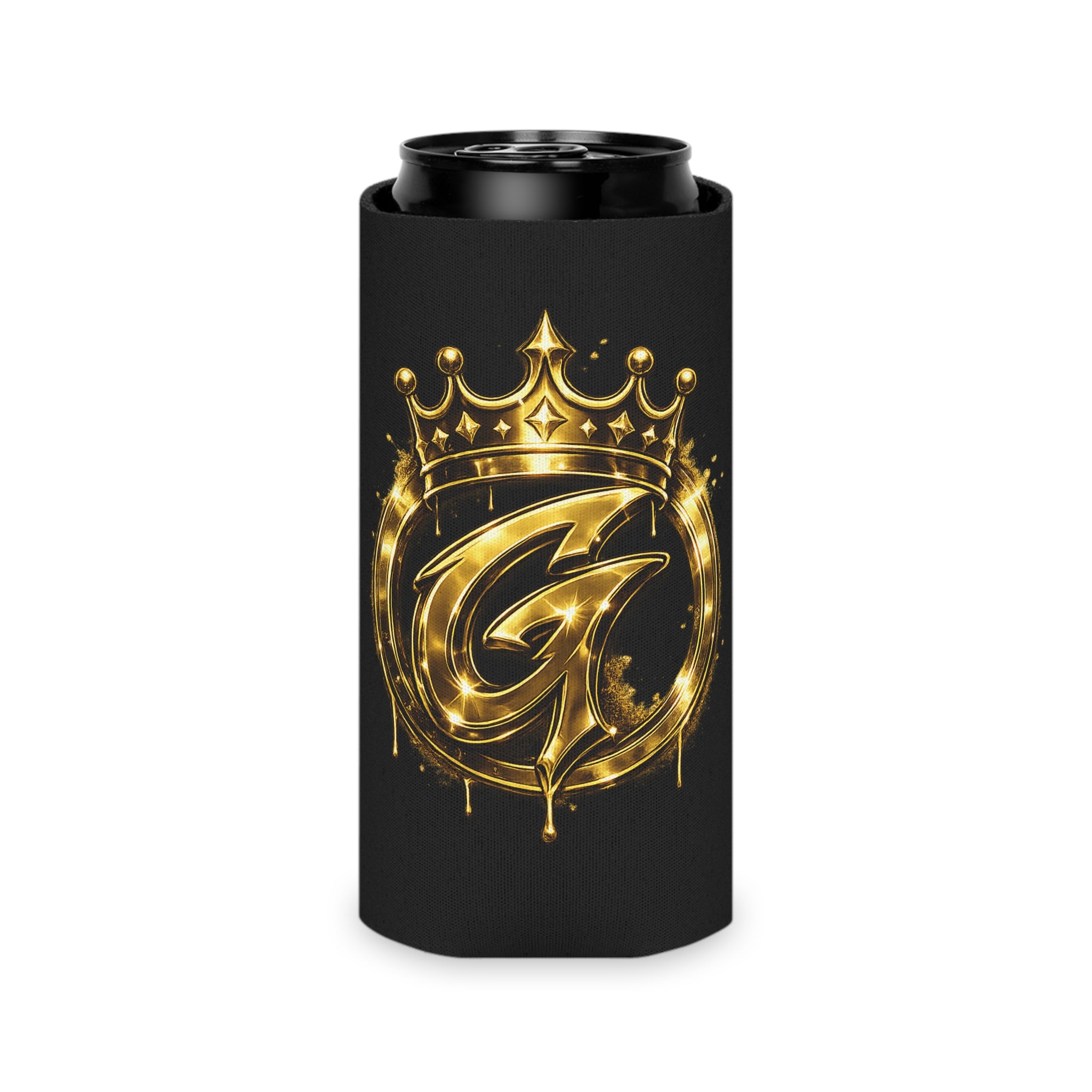 Gold Crown 'G' Can Cooler – Royal Monogram Beer Cozy