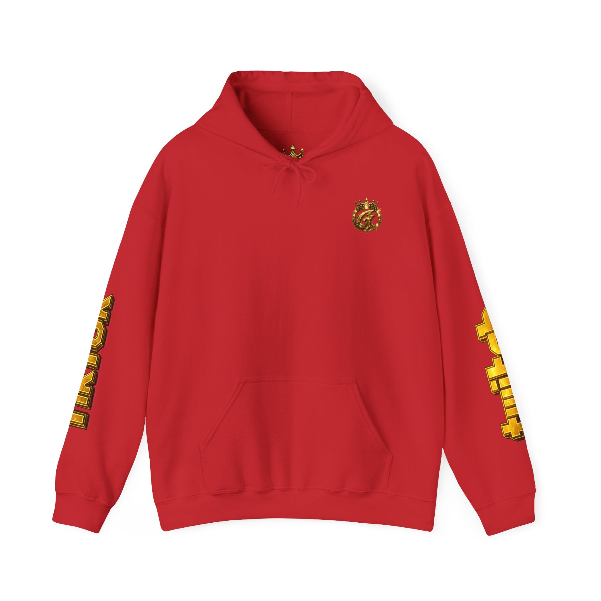Goldenz Crown Hoodie — Streetwear Logo Pullover with Sleeve Branding