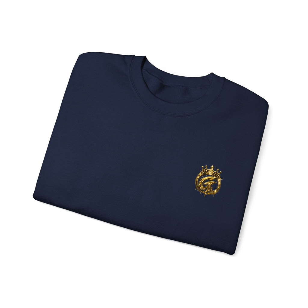 Embroidered Crown Lion Crewneck Sweatshirt