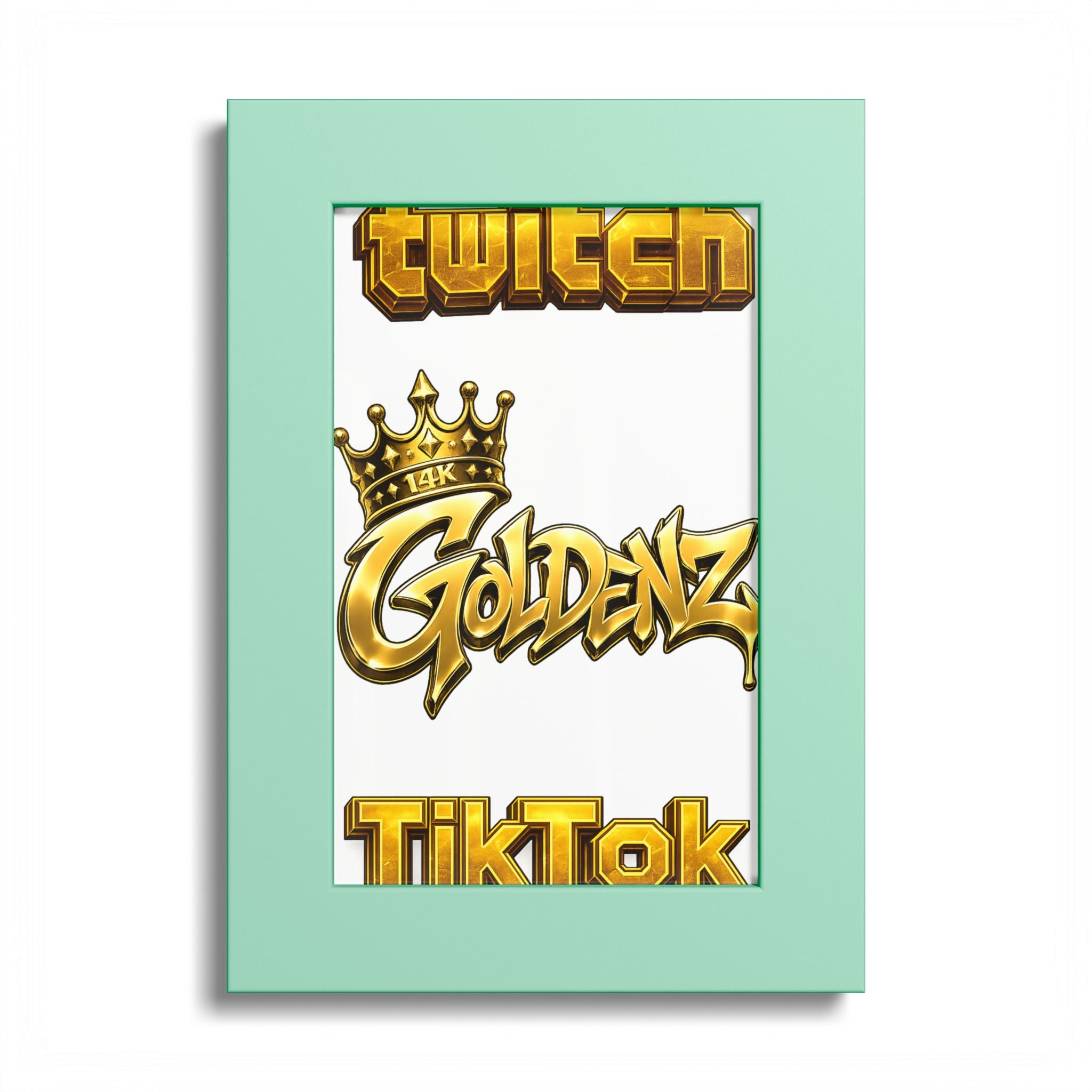 Goldenz Graffiti Poster Print — Colored Frame Wall Art